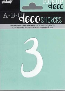 Decocijfer Zoe wit 3 110mm.